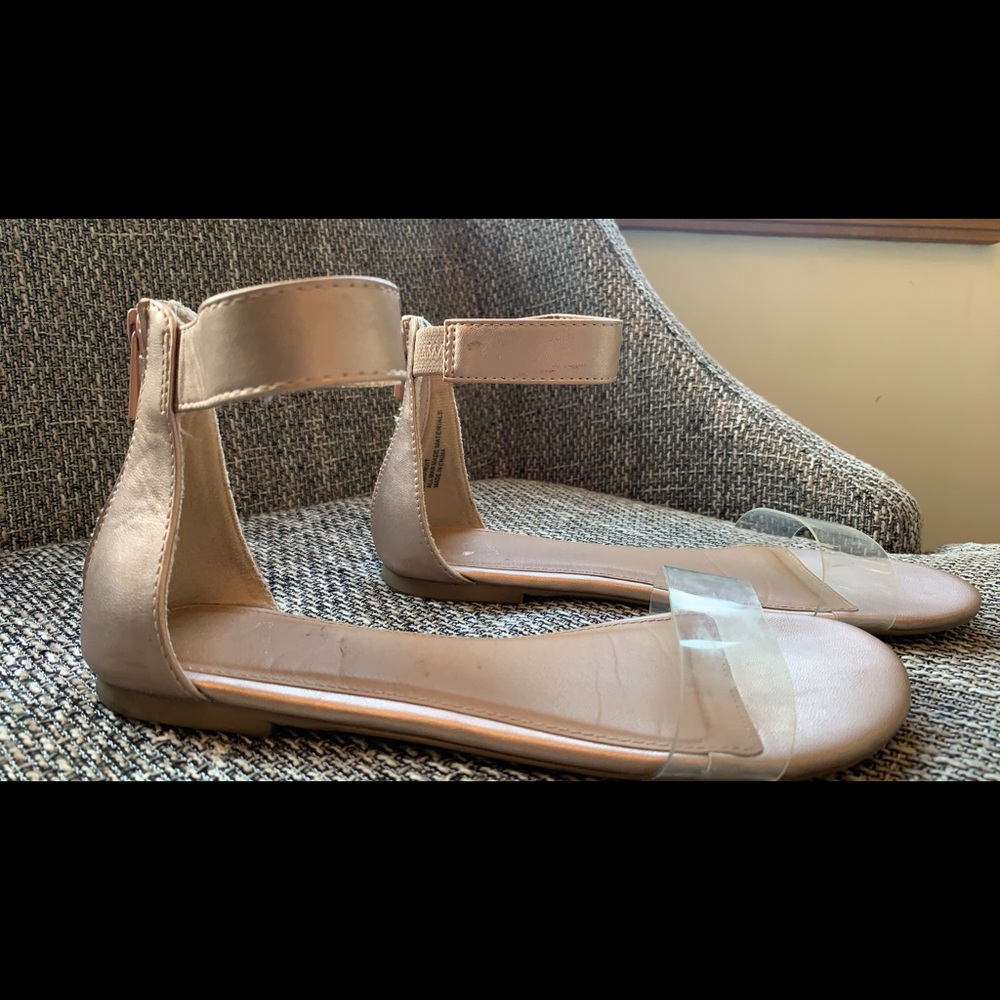Rose gold sandals